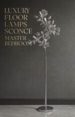 Das Licht Illuminated Crystal Flower Floor Lamp