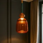 Das Licht Modern Droplight with Amber Glass