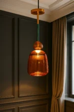 Das Licht Modern Droplight with Amber Glass