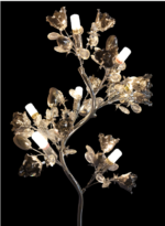 Das Licht Illuminated Crystal Flower Floor Lamp - Image 5