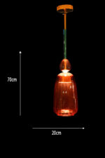 Das Licht Modern Droplight with Amber Glass - Image 2