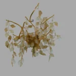 Das Licht Golden Ivy Glass Leaf Chandelier