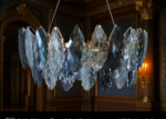 Das Licht Opulent Leaf Prism Chandelier